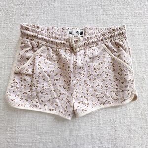 Cotton On Kids Cream/Purple Floral Shorts EUC 9/10